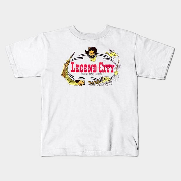 Legend City Amusement Park - Phoenix / Tempe, Arizona Kids T-Shirt by Desert Owl Designs